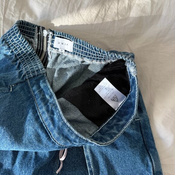 UNIF Asymmetrical Denim Skort - Picture 2 of 4